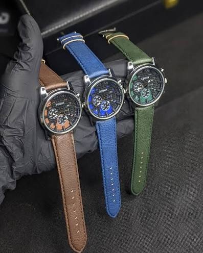 Classic Leather Strap Watch